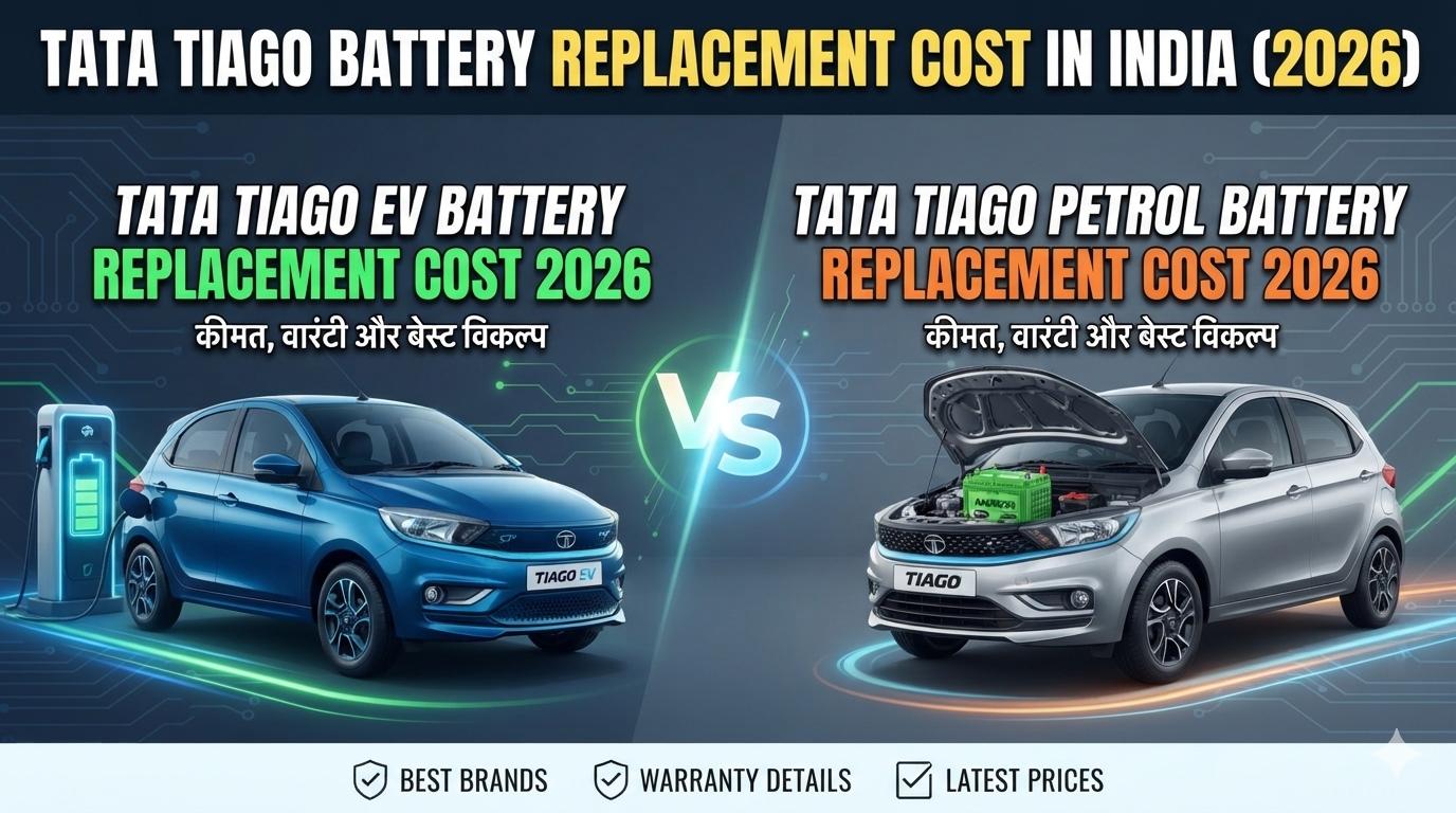 Tata Tiago Battery Replacement Cost in India (2026): कीमत, वारंटी और सबसे अच्छे विकल्प